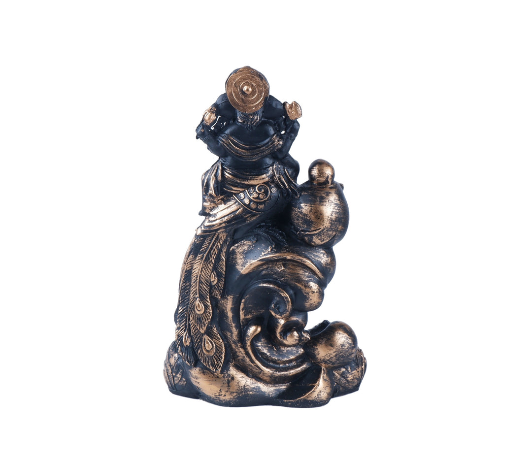 Captivating Black Polyresin Ganesha Idol
