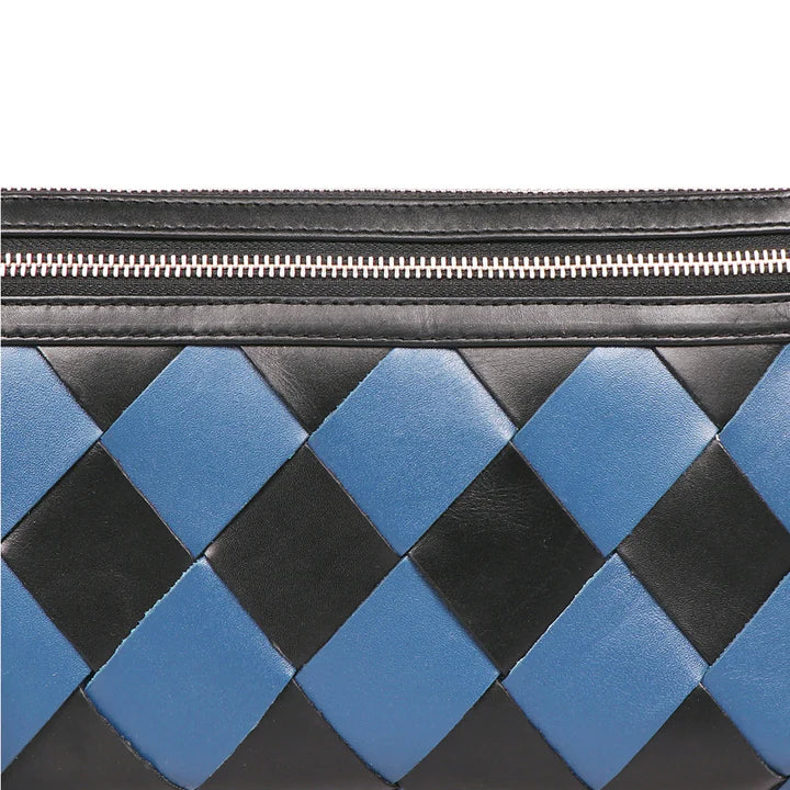 Checkerboard Leather Weave Clutch | Checkerboard Weave Clutch