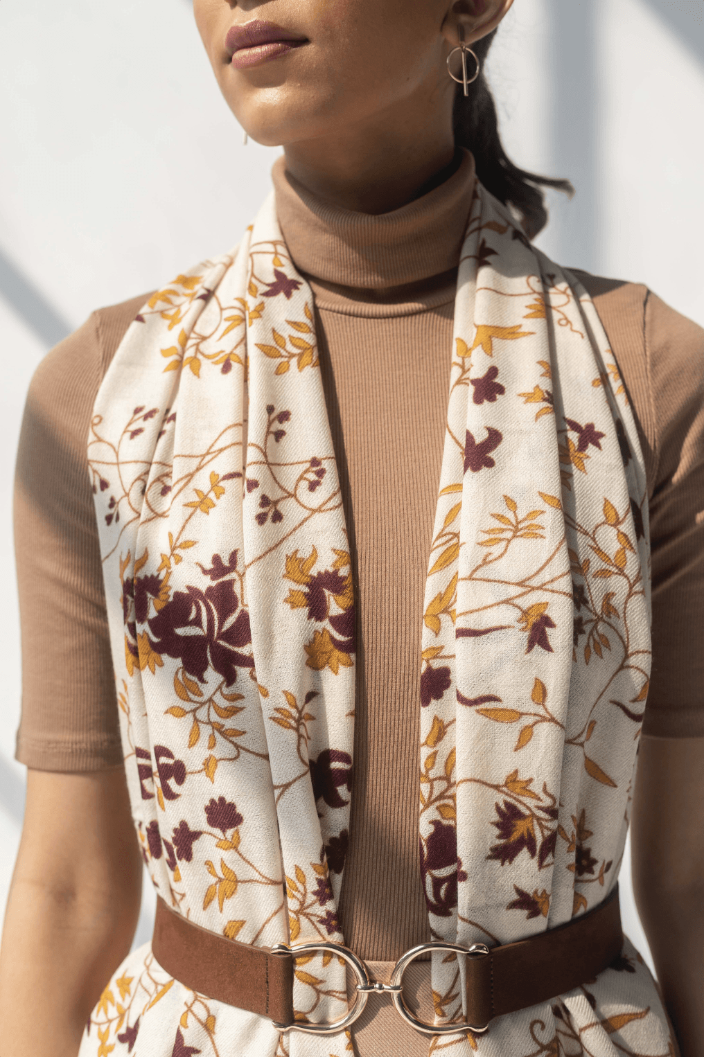 Floral Print Wool Stole | Asiko Soft Wool Stole - Multi Color