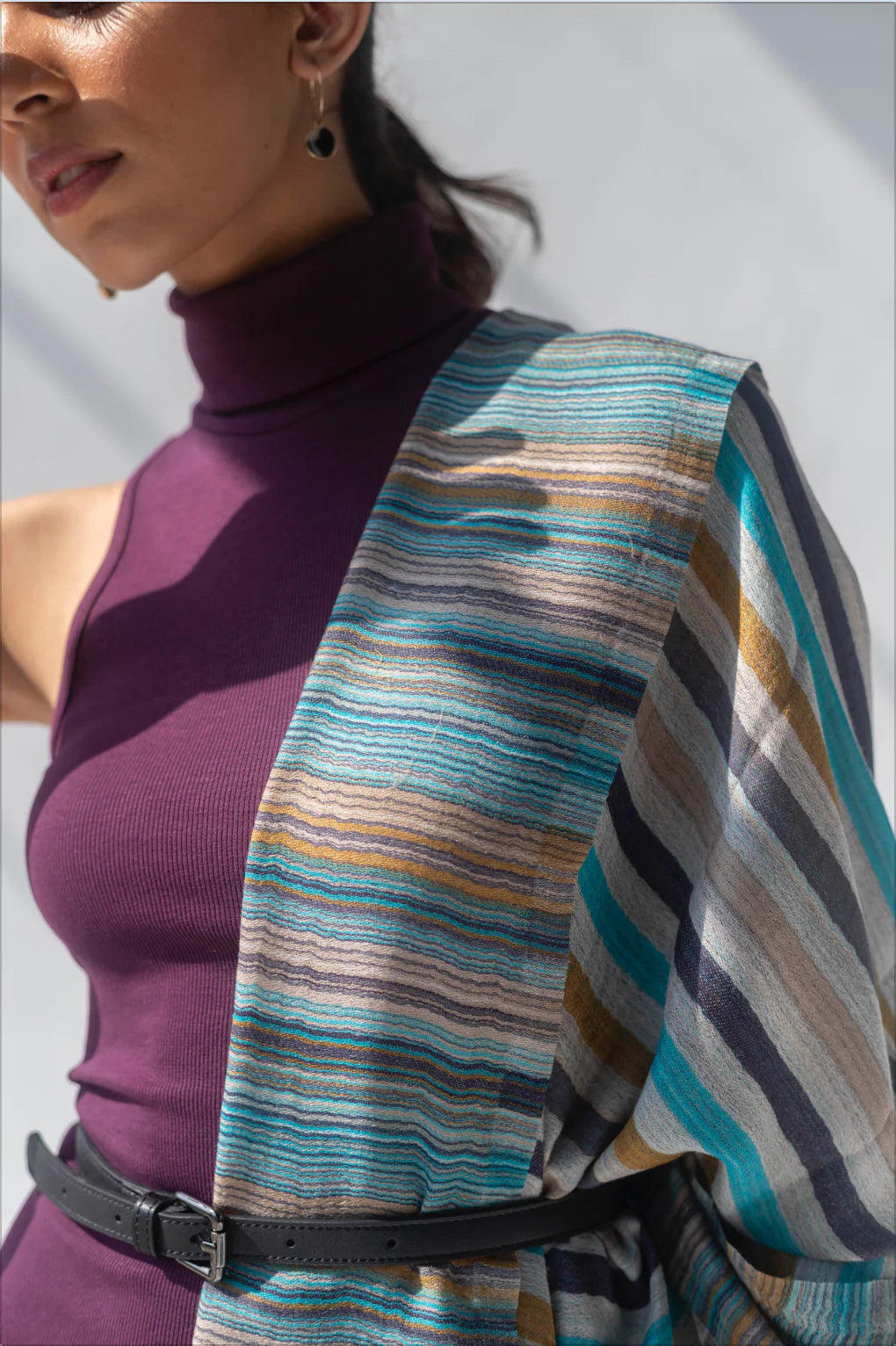Handcrafted Soft Cashmere Stole - Double-Sided, 105cm x 210cm | Sirli Handwoven Soft Fine Cashmere Stole - Multi Color
