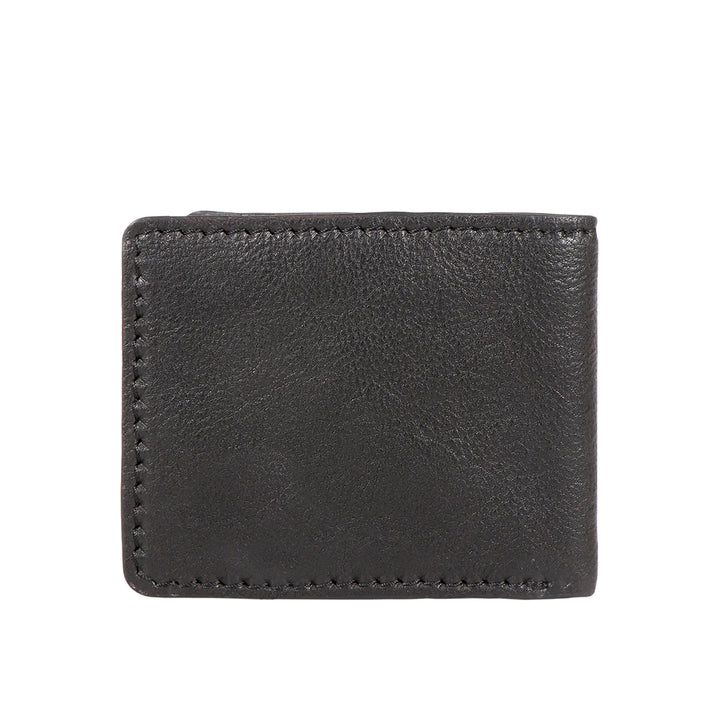 Men's Black Leather Bi-Fold Wallet | Essential Elegance Bi-Fold Wallet