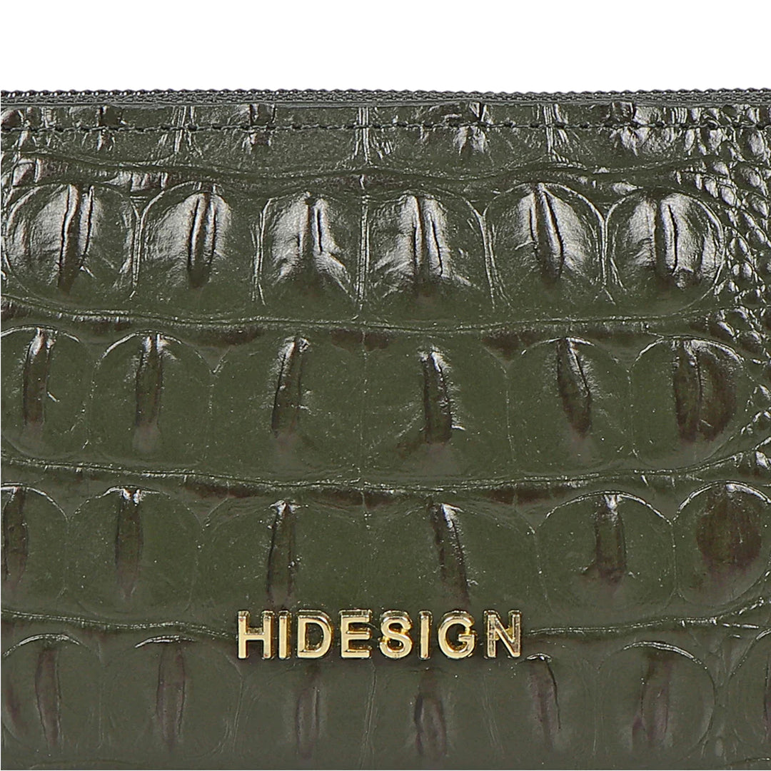 Green Leather Zip Around Wallet | Regal Edge Zip Around Wallet