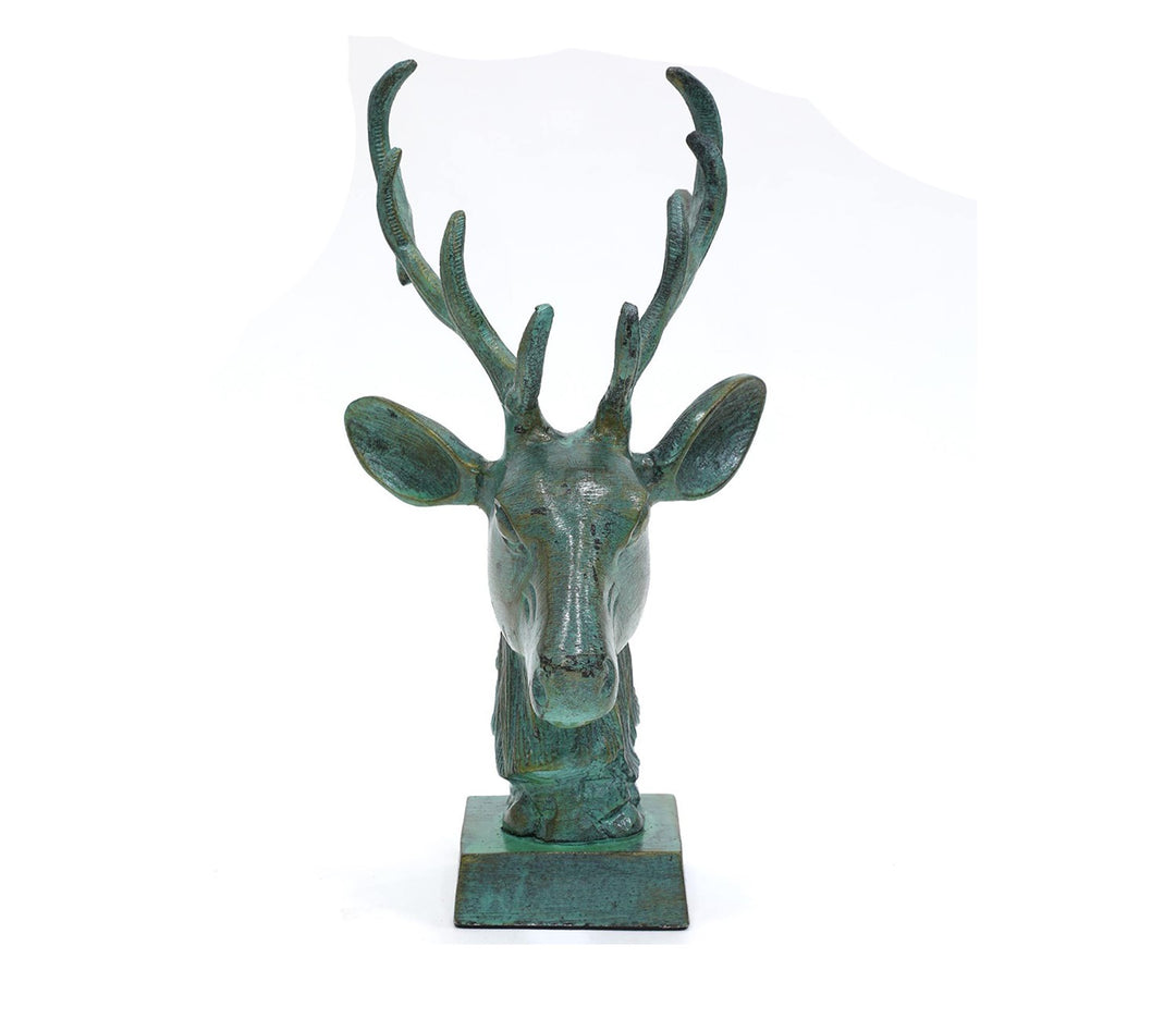 Teal Aluminium Deer Sculpture | Teal Colour Aluminium Deer Sclupture