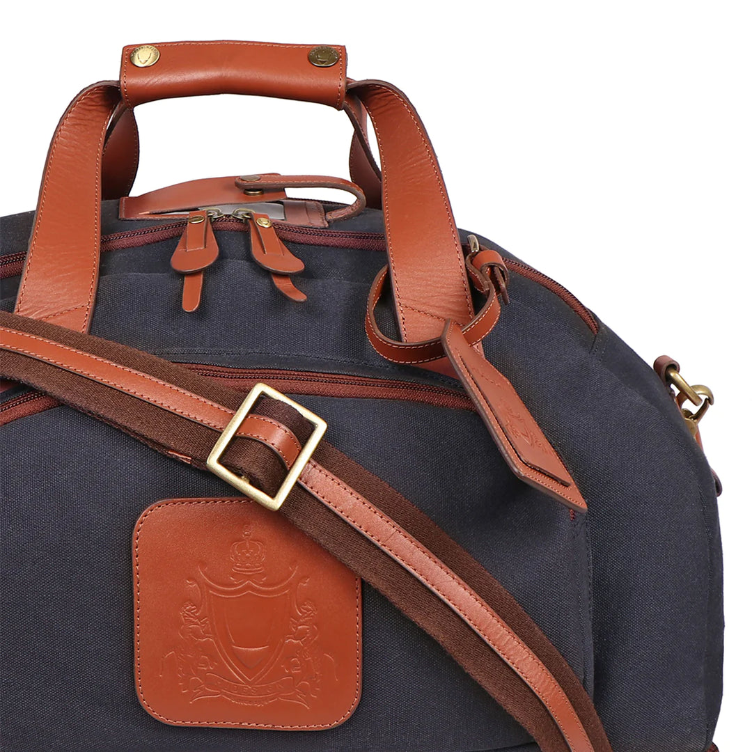 Blue Canvas Duffle Bag for Men, Organized Pockets | Blue Canvas Men's Duffle Bag