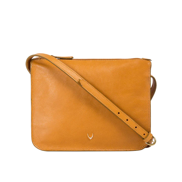 Brown Leather Crossbody Bag | Elegant Honey Regular Leather Crossbody Bag