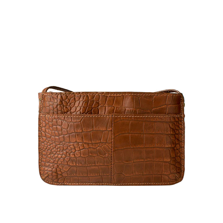 Tan Leather Sling Wallet | Fashionable Tan Brn Cem Cro Lamb Sling Wallet
