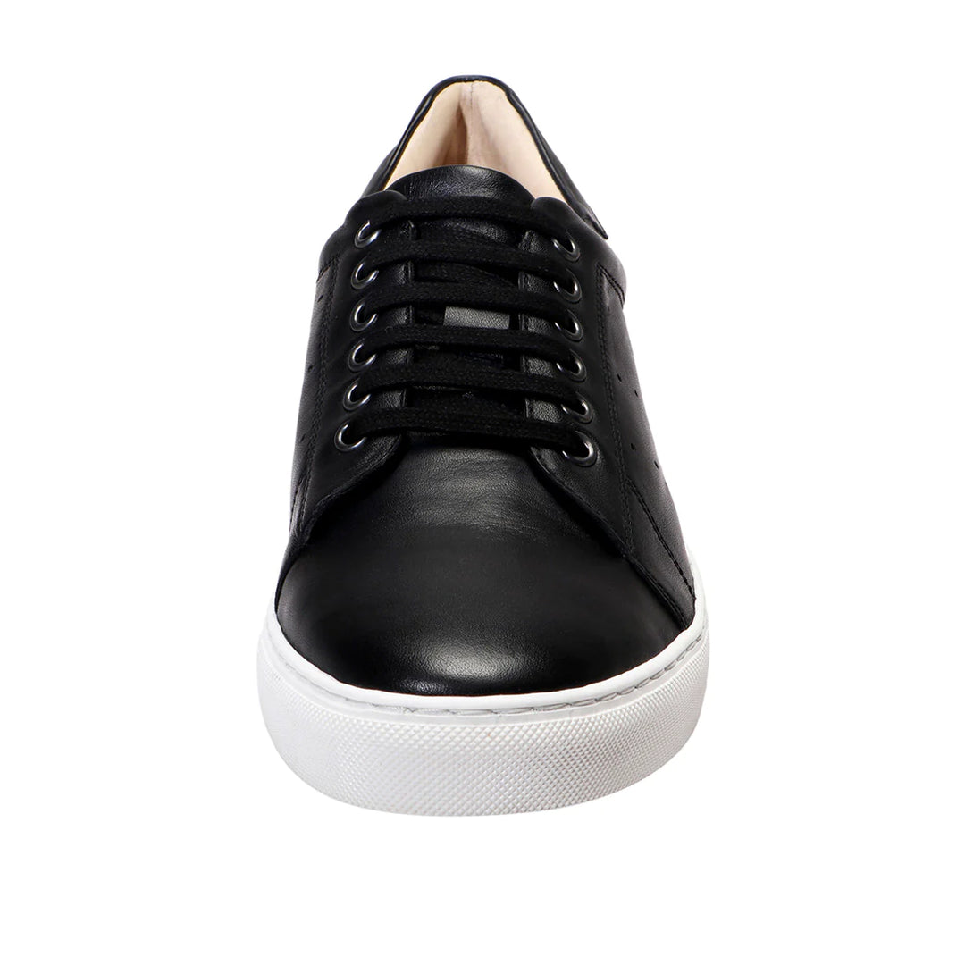 Men's Black Leather Sneakers | Black Milano Men's Sneakers