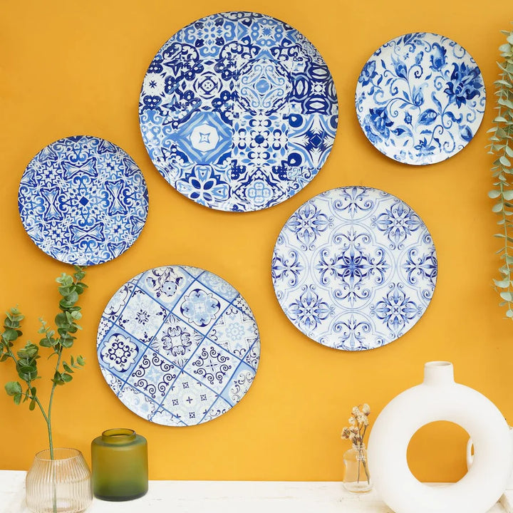 Colorful Portuguese Wall Plates Set | Portuguese Wall Plates Set of 5