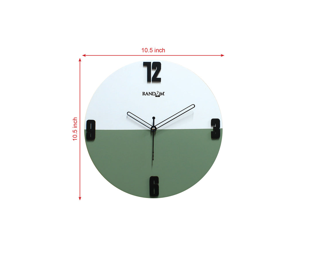 Modern Black and White Round Wall Clock