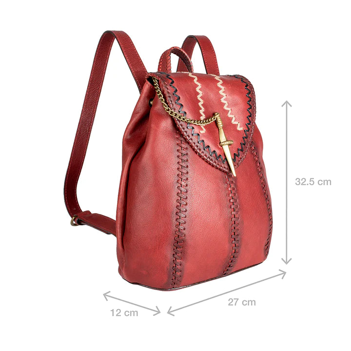 Marsala Leather Backpack | Urban Explorer Multicolored Backpack