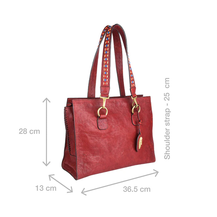 Orange Leather Tote Bag | Chic Urban Luxe Tote Bag