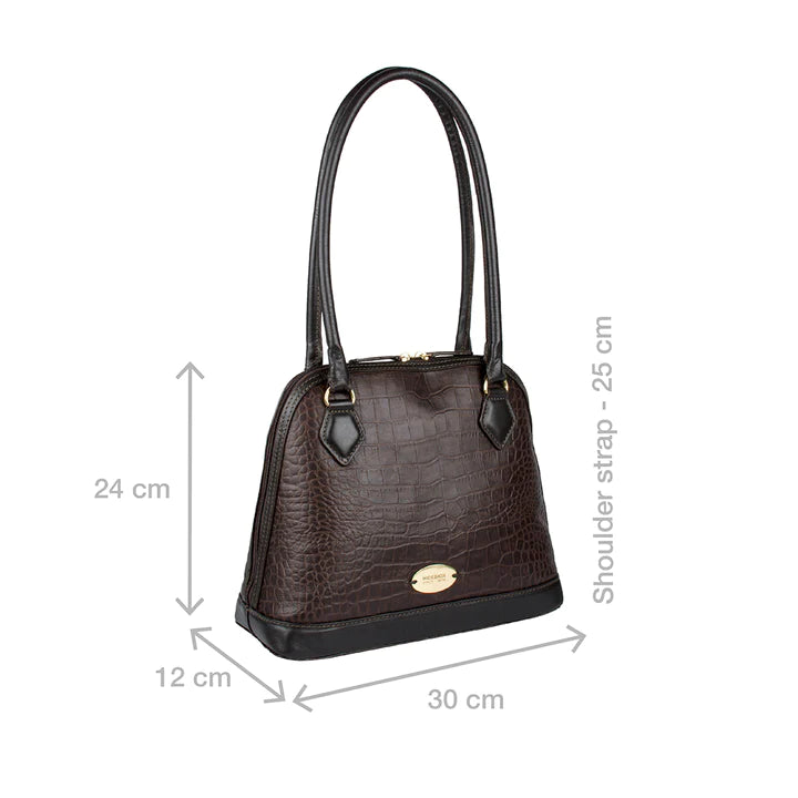 Brown Leather Tote Bag | Chic Brown Croco Tote Bag