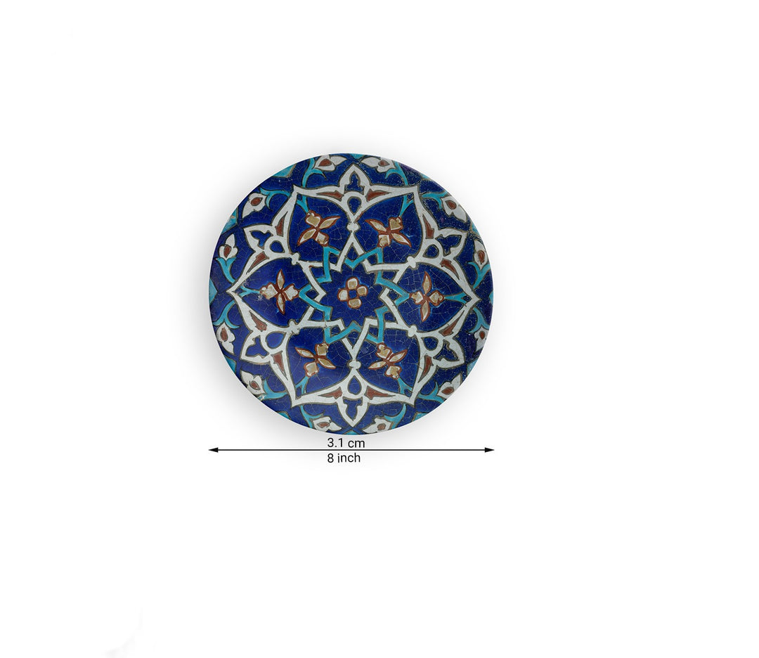 Ceramic Plate with Turkish Marble Design