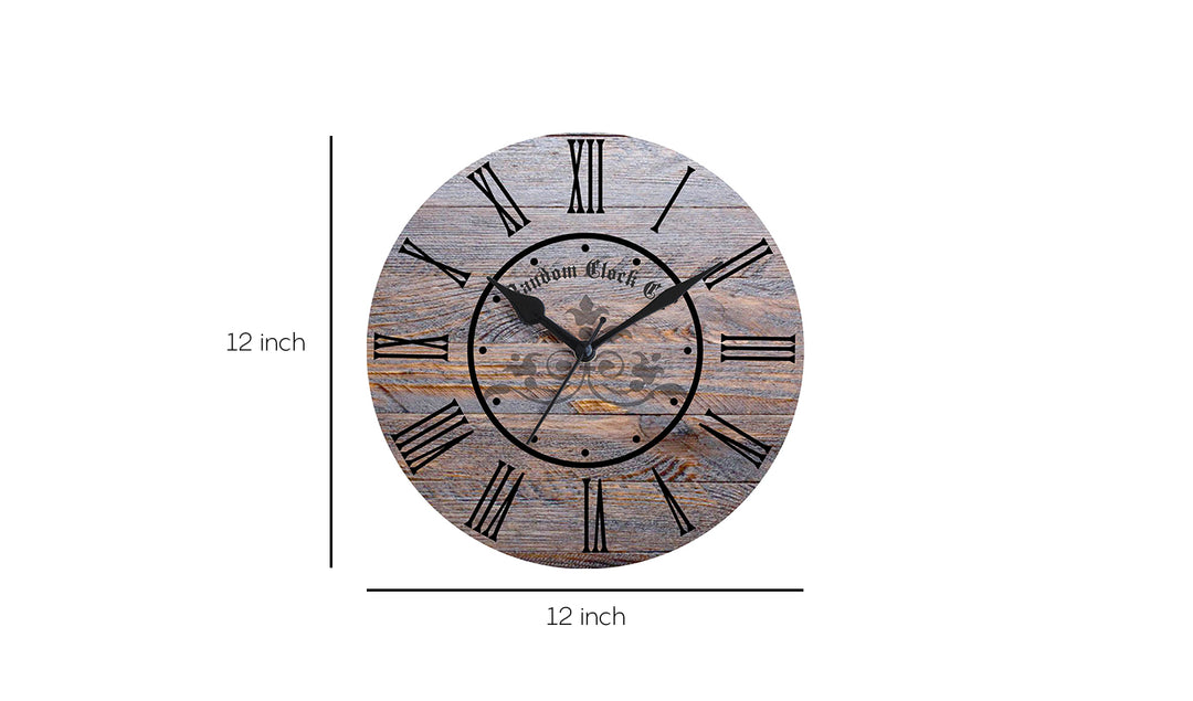 Rustic Chic Wooden Wall Clock 12-Inch