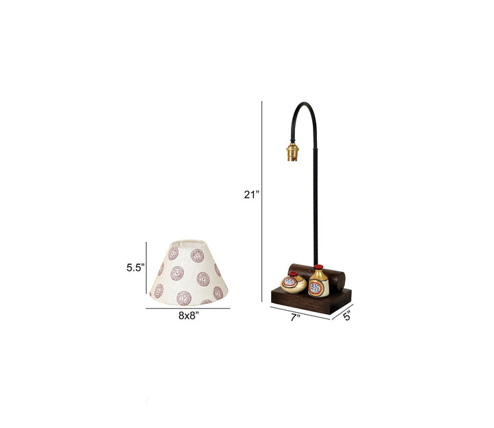 Yin & Yang Table Lamp with Tapered Shade