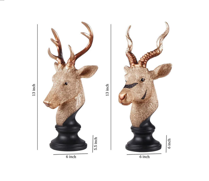 Premium Deer Figurine Set | Set Of Two Premium Deer Figurines