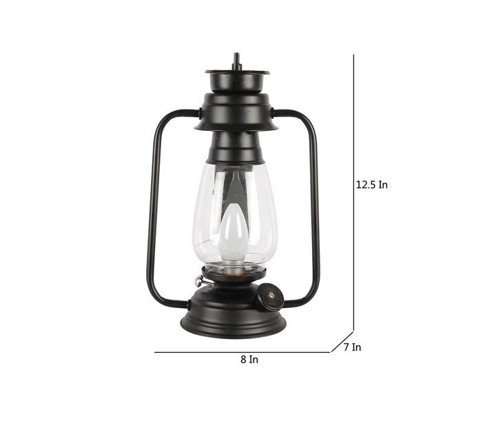Black Modern Lantern Table Lamp