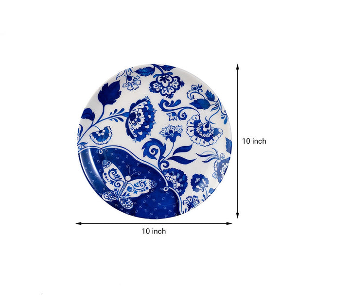 Blooming Azure Ceramic Decorative Wall Plate