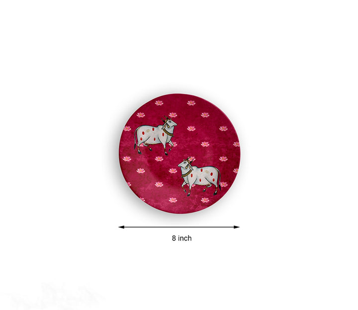 Ceramic Sacred Cow Decorative Wall Plate