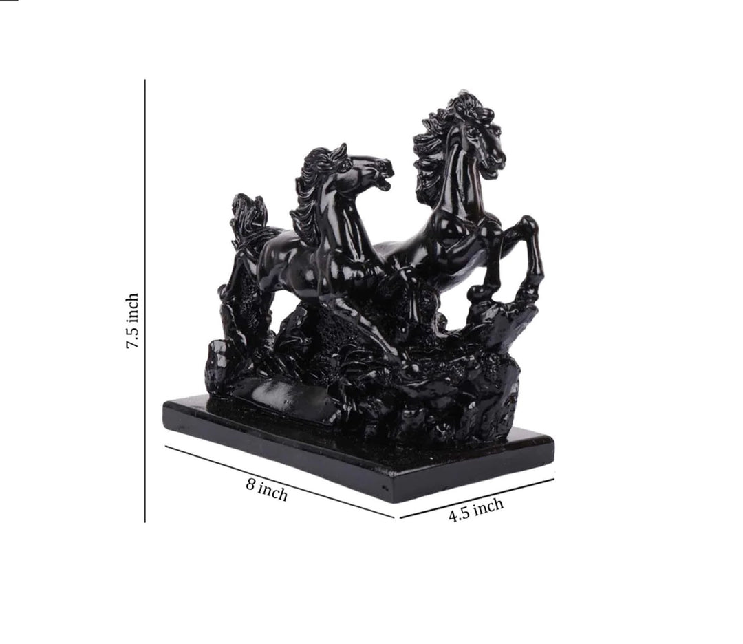 Black Running Horse Art Figurine | Running Horse Art Figurine (Black)