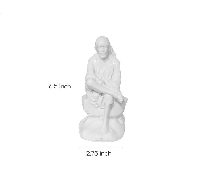 Sai Baba Resin Figurine | Sai Baba Big Carved Resin in Sitting Posture
