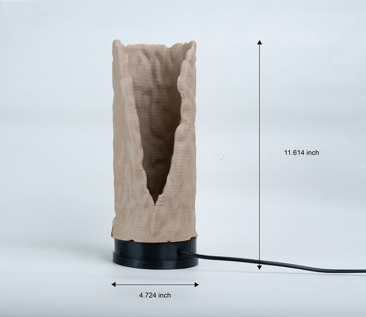 Fissured Timber Eco-Friendly Table Lamp