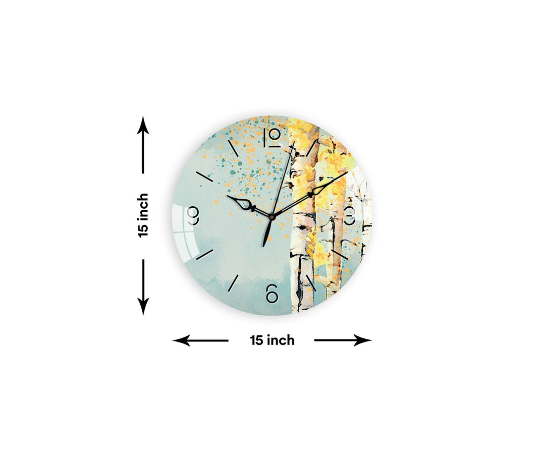 Vibrant Blooming Flowers Acrylic Wall Clock