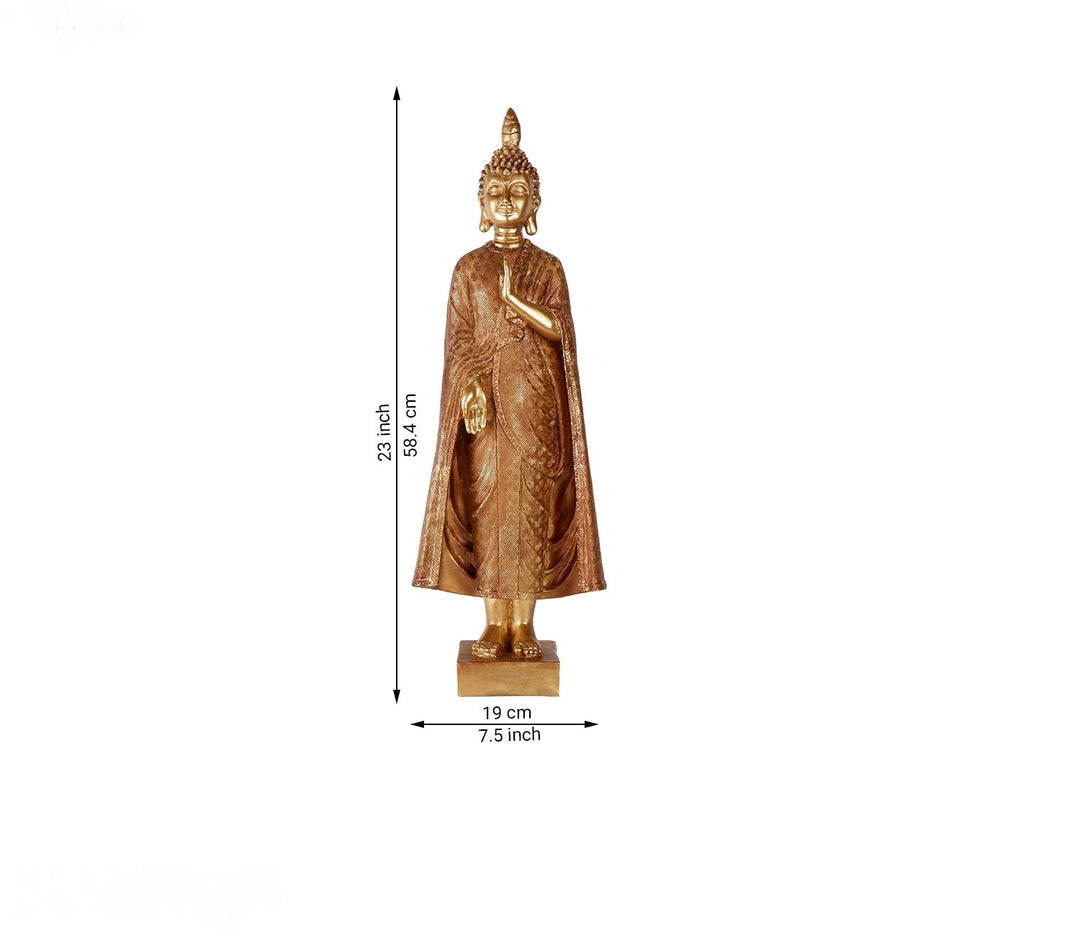 Golden Serenity Buddha Figurine