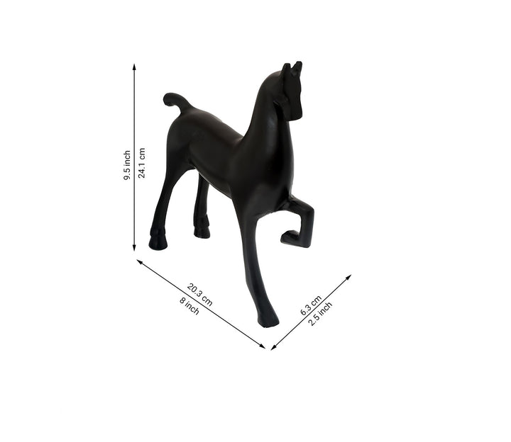 Black Equine Sculpture | Enigmatic Equine Sculpture (Black)