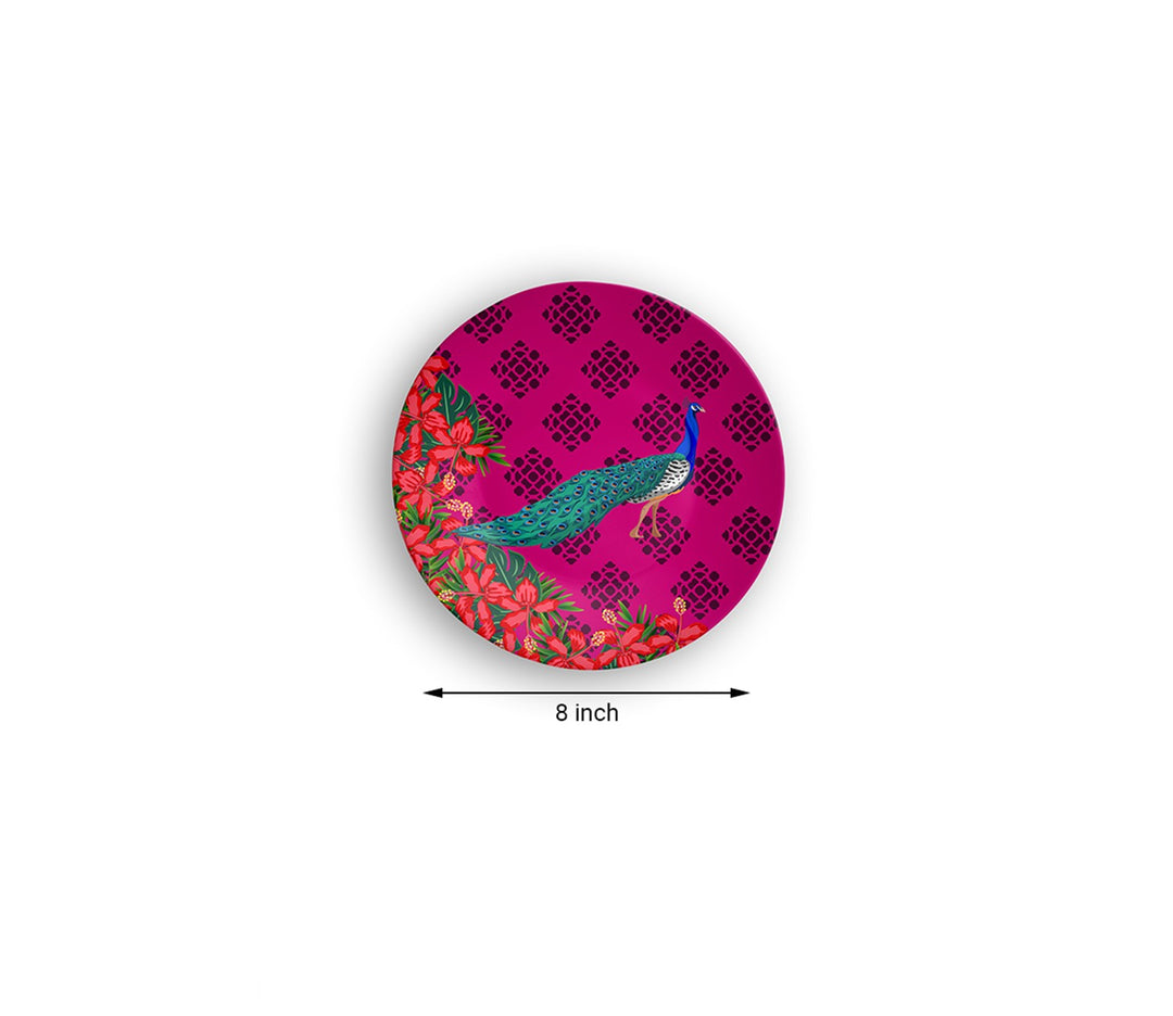 Indian Peacock Ceramic Wall Plate