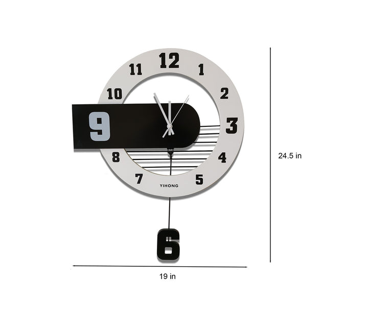 Modern White MDF Wall Clock
