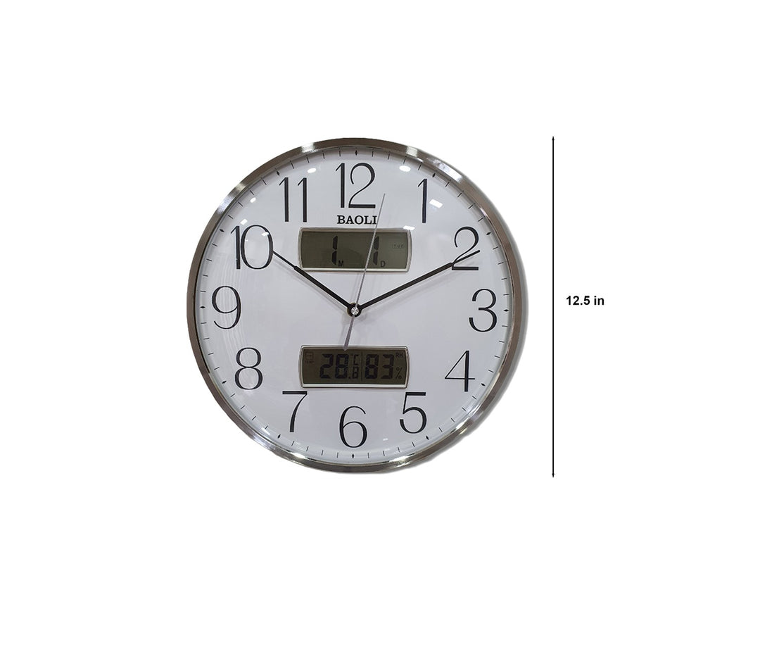 White Environmental Monitor Clock