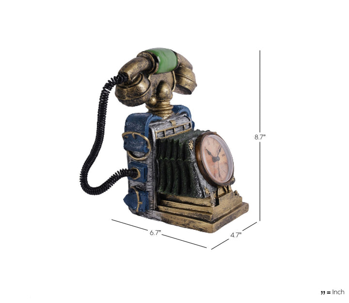Copper & Green Resin Phone Clock