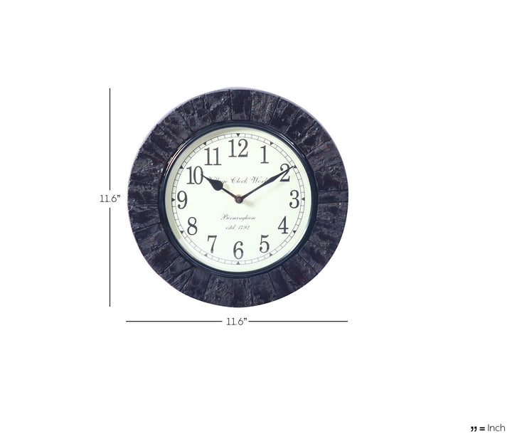 Modern Black Matte Wood Wall Clock