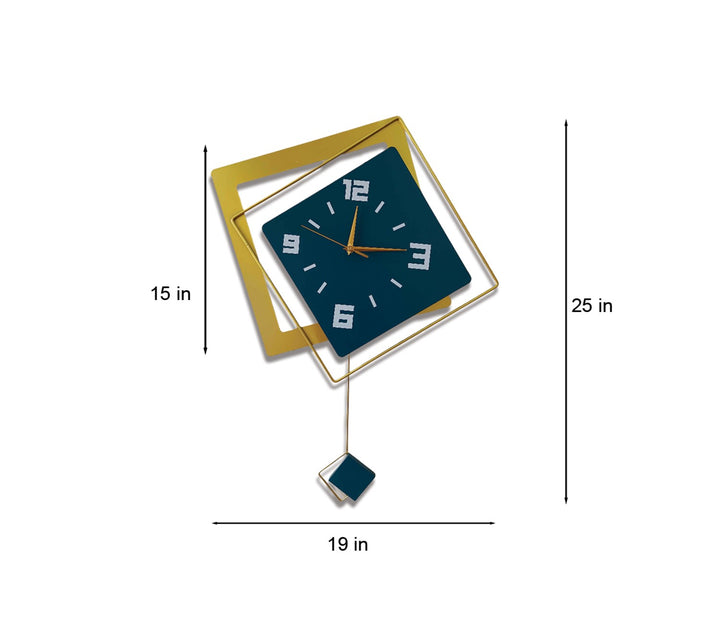 Square Nordic Pendulum Wall Clock