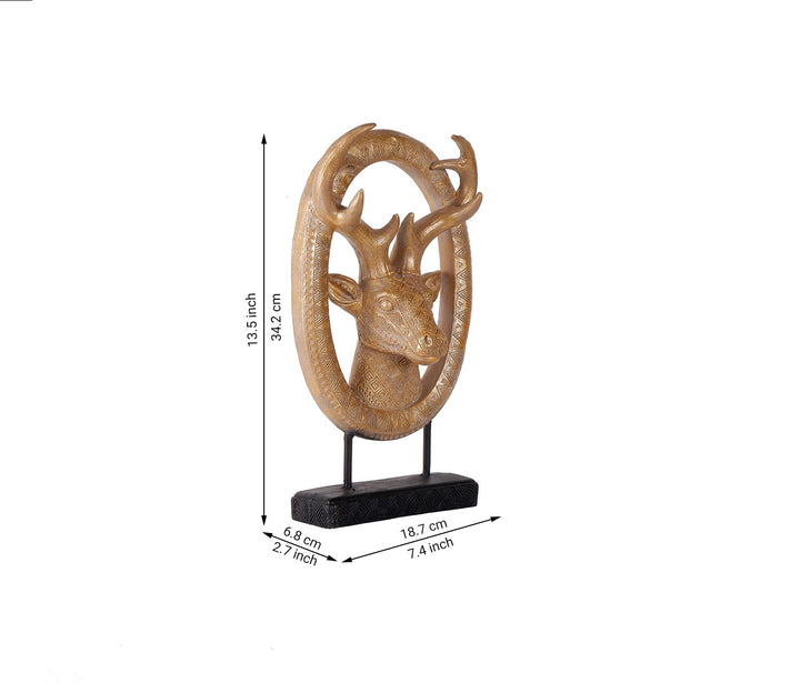 Gold Resin Deer Figurine for Home Decor | Resin Deer Figurine (Gold)