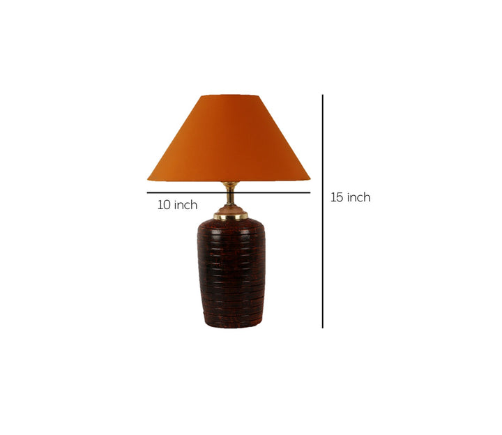 Rustic Orange Terracotta Table Lamp