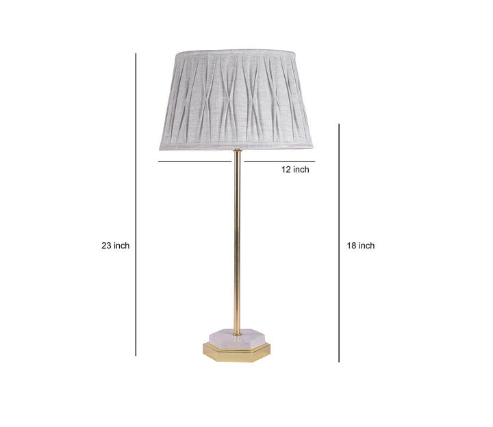 Modern Hexa White Marble Table Lamp