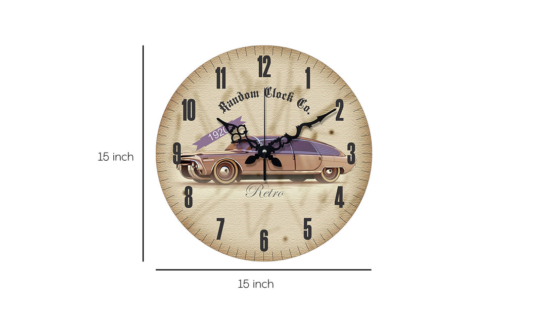 Rustic Seldom Wooden Wall Clock 15-Inch