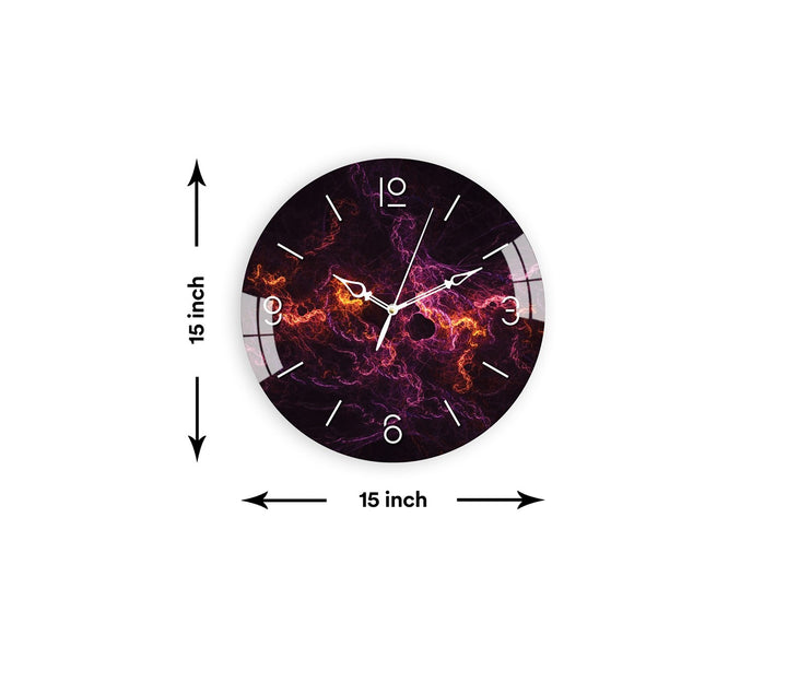 Mesmerizing Fire Flames Acrylic Wall Clock
