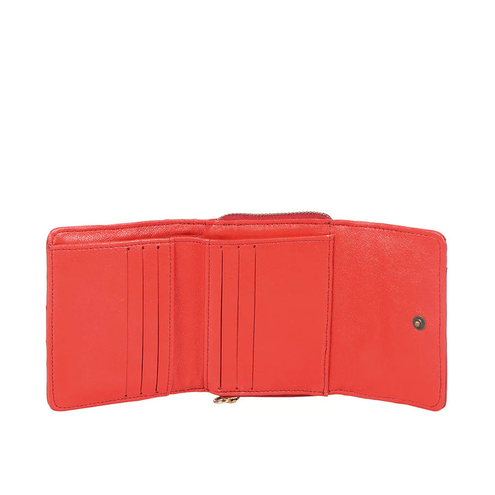 Green Leather Tri-Fold Wallet | Vibrant Ostrich Leather Tri-fold Wallet