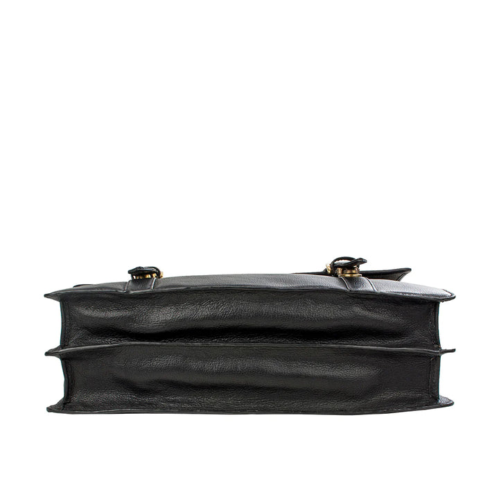 Black Briefcase | Buckle Flap Briefcase