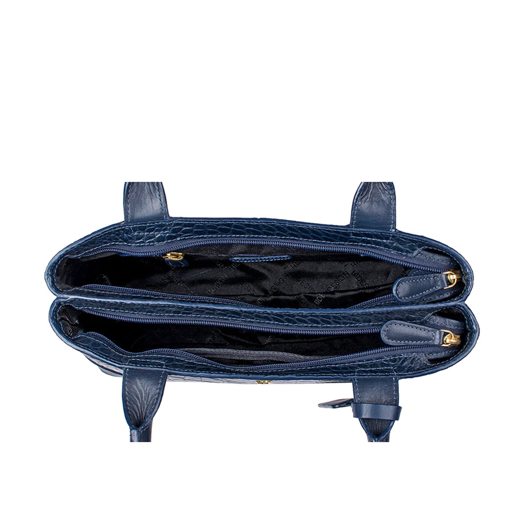Blue Leather Tote Bag | Minimalist Elegance Tote Bag