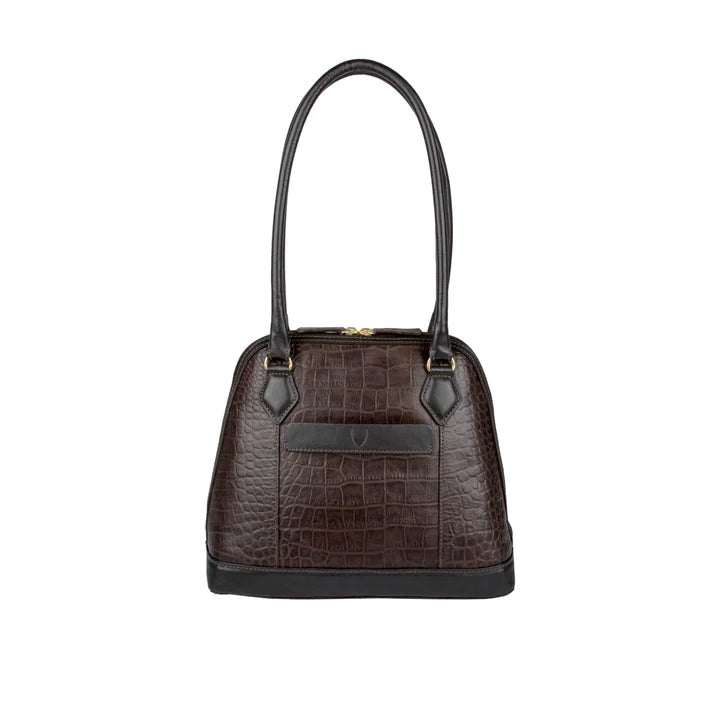 Brown Leather Tote Bag | Chic Brown Croco Tote Bag