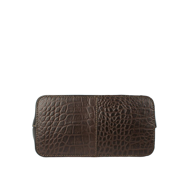Brown Leather Sling Bag | Snappy Brown Croco Sling Bag