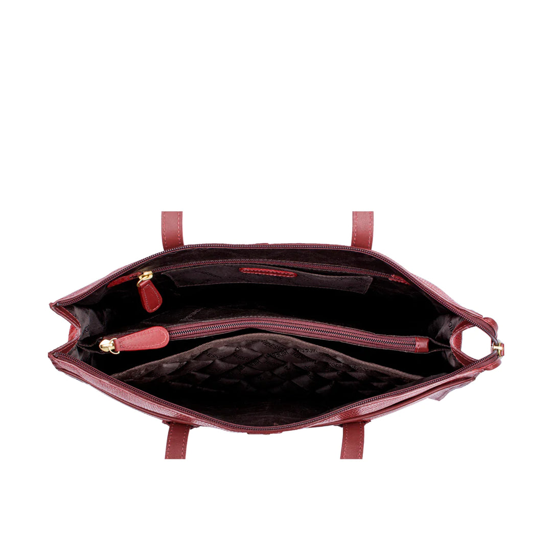 Marsala Leather Tote Bag | Elegant Marsala Tote Bag