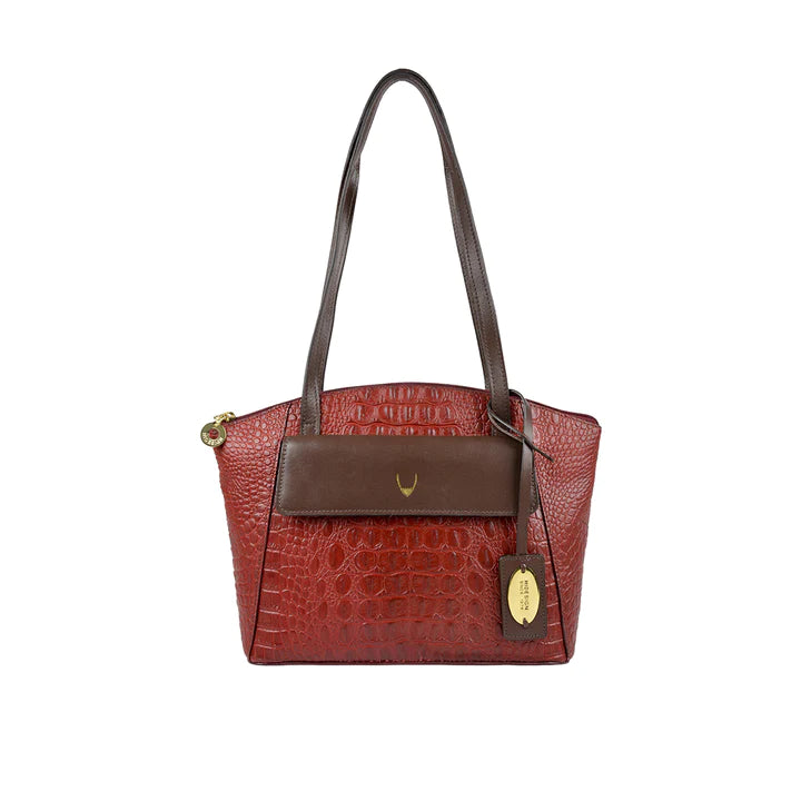 Brown Leather Shoulder Bag | Dual Tone Elegance Shoulder Bag
