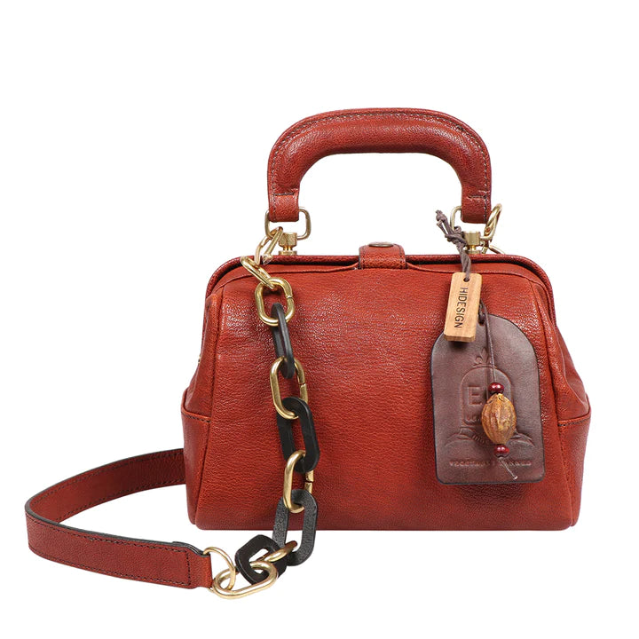 Brown Leather Sling Bag | Modern Brown Burnt Goat Sling Bag