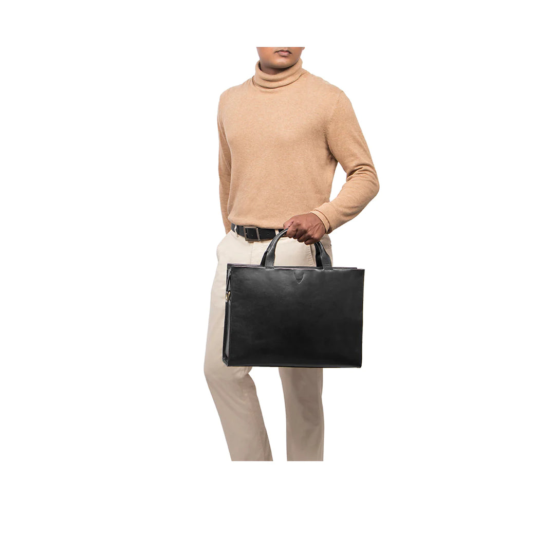 Classic Leather Men's Briefcase, Adjustable Strap | Classic E.I Cow Men's Briefcase
