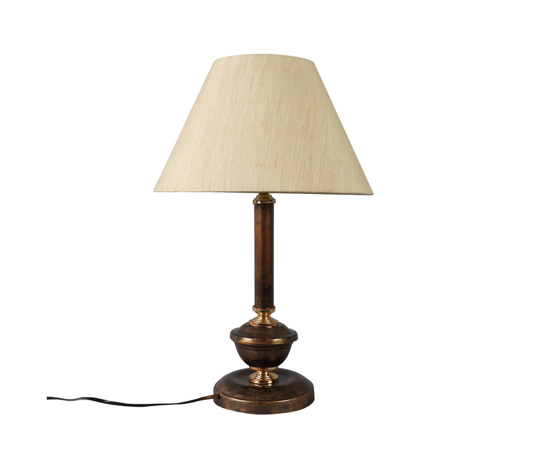 Yellow Metal Modern and Contemporary Table Lamp (25.9 cm H)